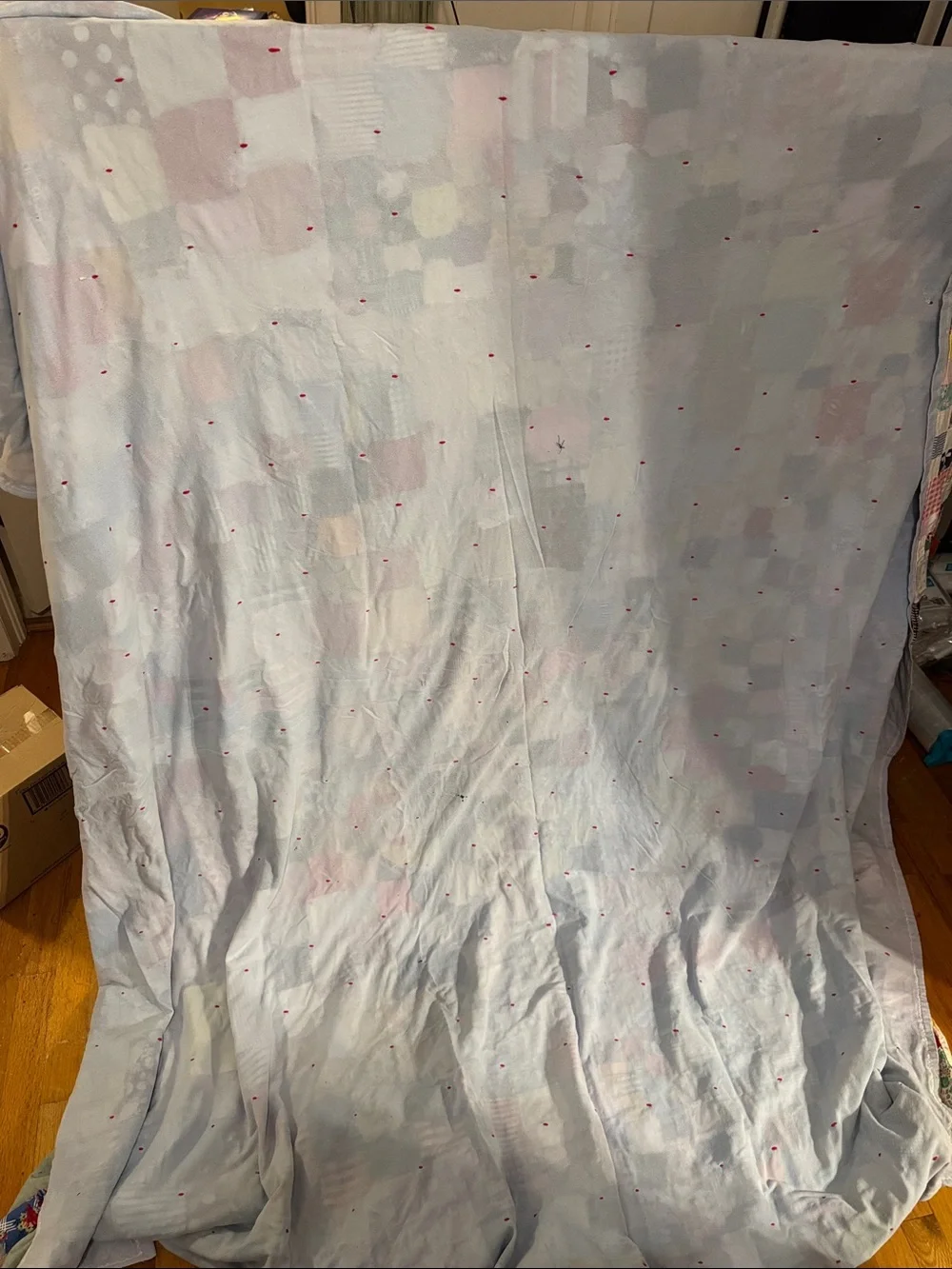 VTG CUSTOM MADE HANDMADE HAND STITCHED ONE OF A KIND GRANDMOTHER QUILT BLANKET